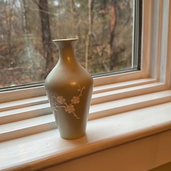 Vintage Spode Cherry Blossom Design Vase Copeland England greenPorcelain - Picture 2 of 8